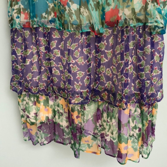 Silk multi-layer sleeveless dress - Picture 4 of 4